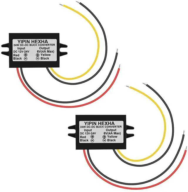 Main image of DC 12V 24V to 6V 4A 24W Step Down Converter Voltage Regulator Buck Module 8-32V Input DC Power Reducer Transformer 2-Pcs