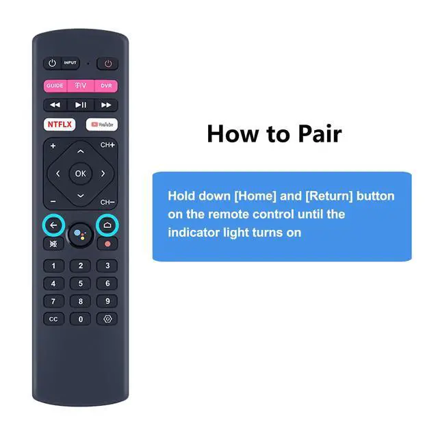 Alt view image 3 of 6 - Voice Replacement Remote Control for T-Mobile T-Vision HUB Streaming 4K Android TV DVR Box
