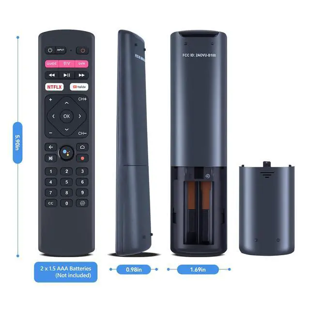 Alt view image 6 of 6 - Voice Replacement Remote Control for T-Mobile T-Vision HUB Streaming 4K Android TV DVR Box