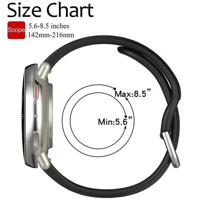 Alt view image 4 of 7 - Band Replacement for Amazfit Active 2 1/GTS 2 2e 3 4 4 Mini/GTR Mini/GTR 42mm, 20mm Quick Release Silicone Band Replacement for Amazfit Bip 3/3 Pro/U/U Pro/S/S lite/Lite
