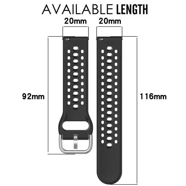 Alt view image 5 of 7 - Band Replacement for Amazfit Active 2 1/GTS 2 2e 3 4 4 Mini/GTR Mini/GTR 42mm, 20mm Quick Release Silicone Band Replacement for Amazfit Bip 3/3 Pro/U/U Pro/S/S lite/Lite