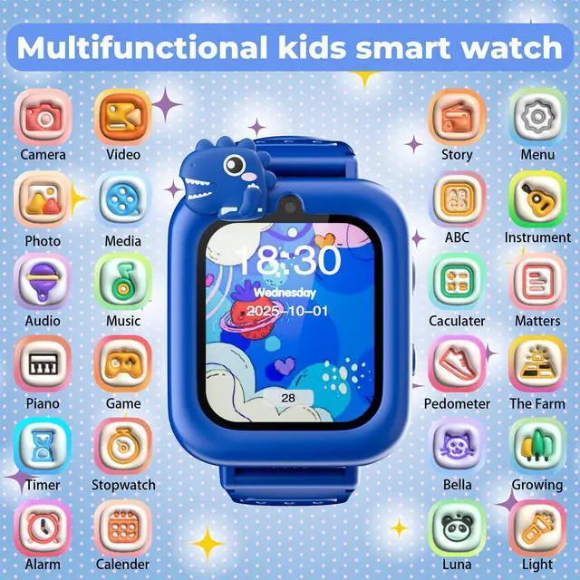 Alt view image 2 of 6 - Smart Watch for Kids, Boys 3-12 Years Old | Digital Watch, Preschool Toddler Toy, Birthday Gift, Ages 3-12 Years