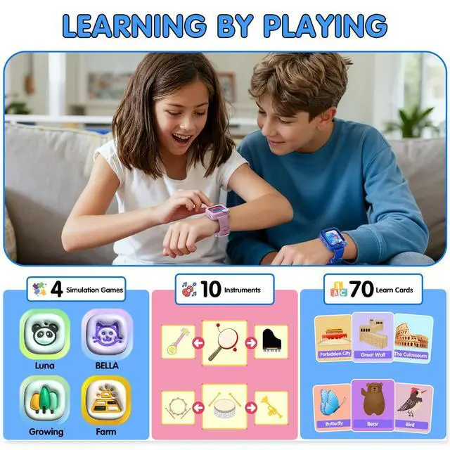 Alt view image 6 of 6 - Smart Watch for Kids, Boys 3-12 Years Old | Digital Watch, Preschool Toddler Toy, Birthday Gift, Ages 3-12 Years