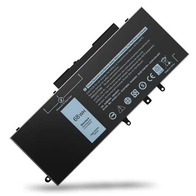 Alt view image 2 of 7 - GJKNX Battery Replacement for Dell Latitude 5480 5580 5280 5288 5488 5590 5591 5490 5491 5495 E5480 E5580 E5490 E5590 Precision 15 3520 3530 Series GD1JP 0GD1JP DY9NT 451-BBZG 5YHR4 68Wh 7.6V