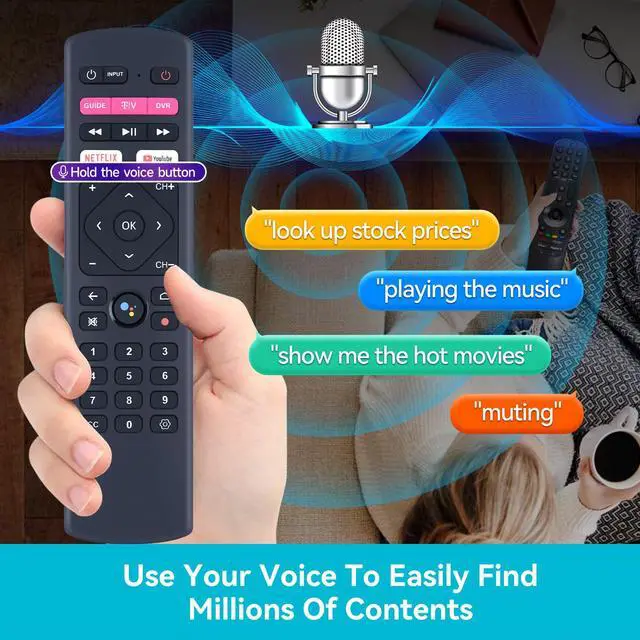 Alt view image 6 of 7 - Replacement Voice Remote Control fit for T-Mobile TVision Service and Hub Review 4k Streaming Stick 2AOVU-B100
