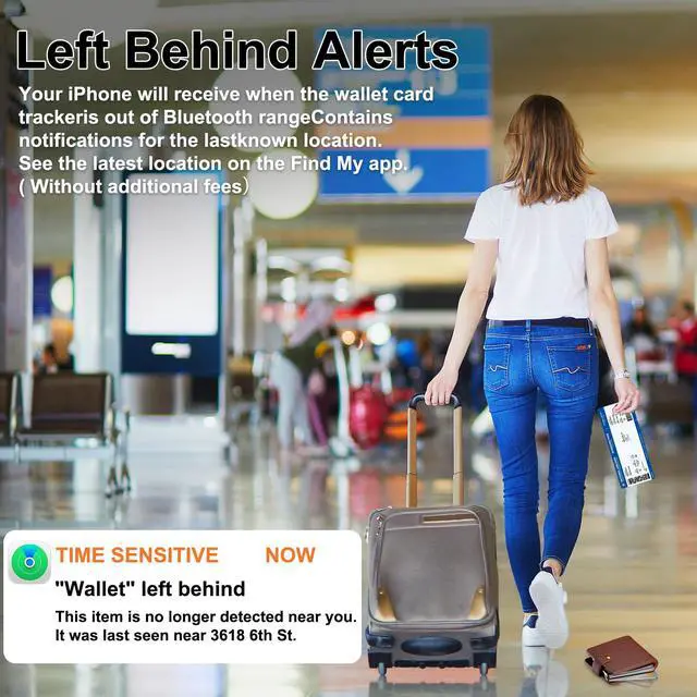 Alt view image 2 of 7 - Wallet Tracker for Apple Find My (iOS only) | Ultra-thin ip68 waterproof item finder and luggage tag, travel, passport and more gps locator24-month battery life