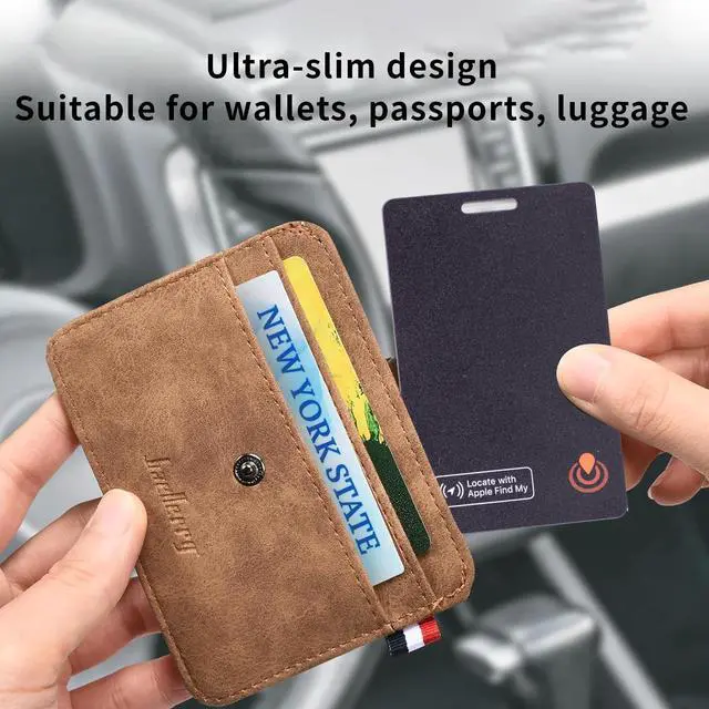 Alt view image 6 of 7 - Wallet Tracker for Apple Find My (iOS only) | Ultra-thin ip68 waterproof item finder and luggage tag, travel, passport and more gps locator24-month battery life