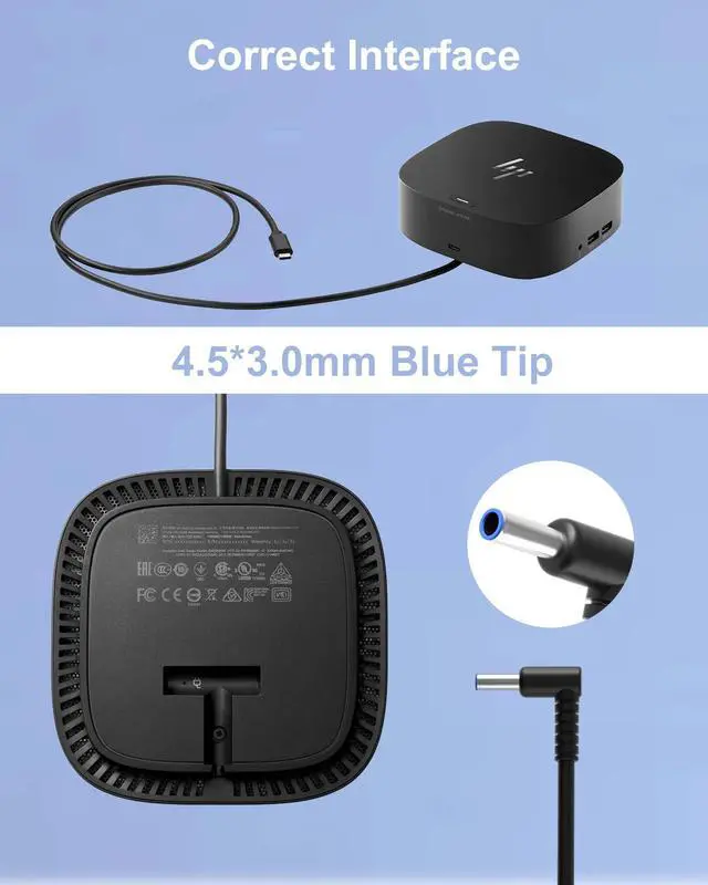 Alt view image 5 of 7 - 120W Charger Compatible with HP Universal Dock Omen 15-5000 | Compatible with HP 710415-001 L41856-001 G5 5TW10UT 5TW10AA 5TW10UT#ABA Universal Dock G2 Envy 15 17 Omen 15-5000 5100 5200