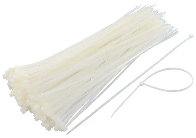 Main image of 2000 (Size: 3x80mm/3 inches) White Self-Locking Nylon Plastic Cable Cord Zip Ties Wrap Fasten Wire Durable Indoor Outdoor Travel Home Corrosion Resistance