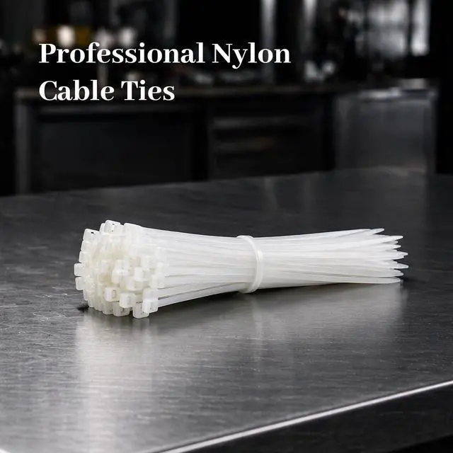Alt view image 5 of 7 - 2000 (Size: 3x80mm/3 inches) White Self-Locking Nylon Plastic Cable Cord Zip Ties Wrap Fasten Wire Durable Indoor Outdoor Travel Home Corrosion Resistance