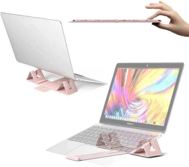 Main image of Magnetic Adjustable Travel Laptop Stand for Digital Nomads and Business Travelers. Compact, Foldable, and Ideal for Desk Use. Elevate Your Work Experience with Our Laptop Riser on the Go