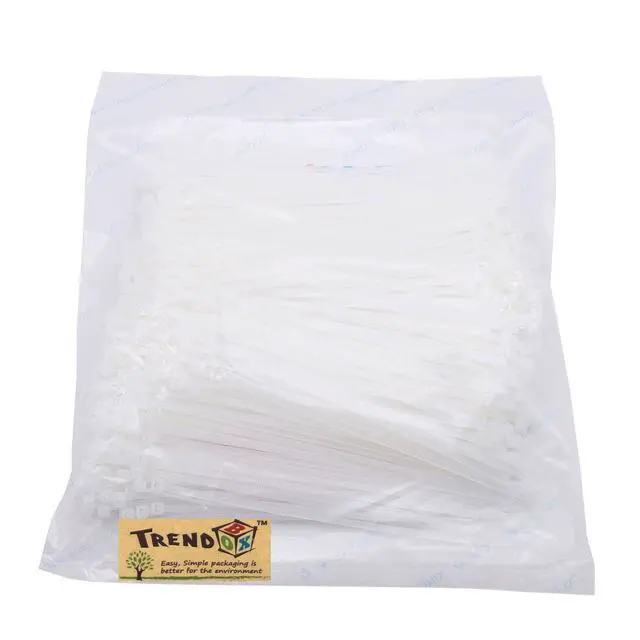 Alt view image 7 of 7 - 2000 (Size: 3x80mm/3 inches) White Self-Locking Nylon Plastic Cable Cord Zip Ties Wrap Fasten Wire Durable Indoor Outdoor Travel Home Corrosion Resistance
