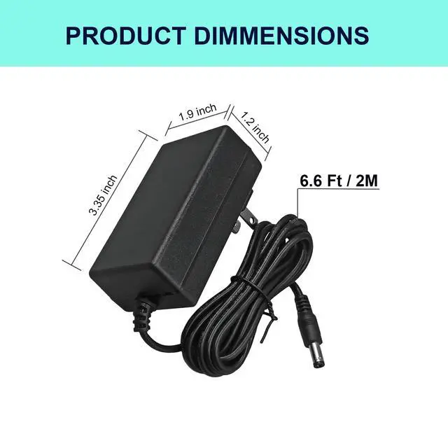 Alt view image 4 of 5 - 12V Power Cord Replacement for Aerogarden Harvest 360 Slime Elite | Compatible with Aerogarden 100690 100691 100692 100693 100694 100695 Series Power Supply Charger
