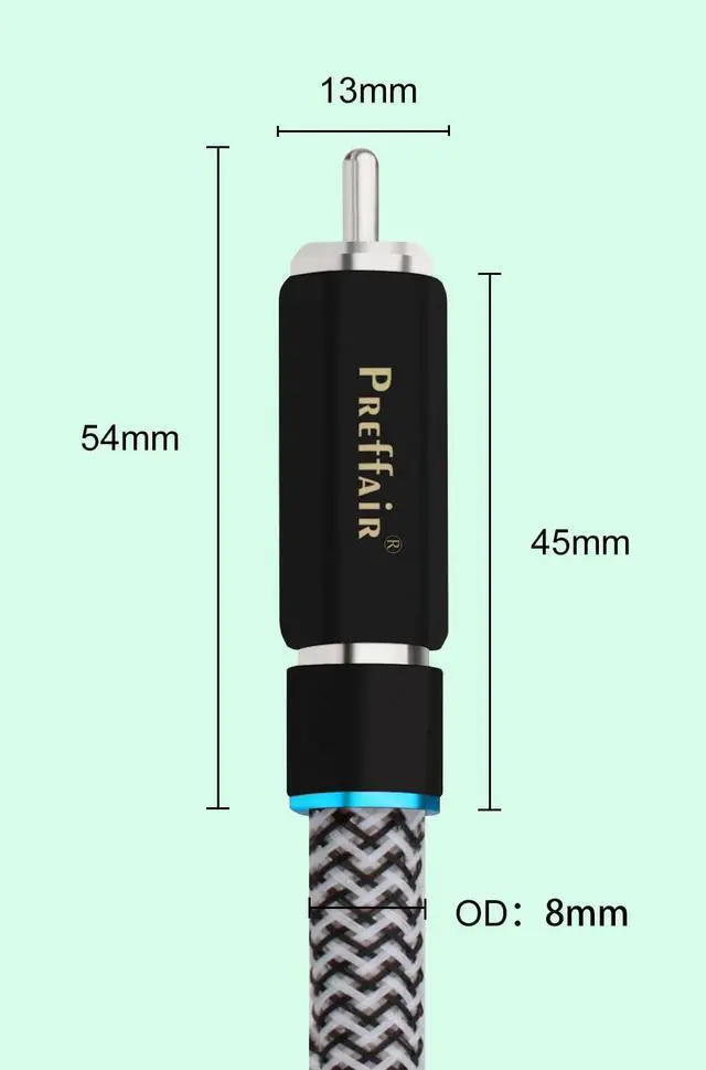 Alt view image 2 of 6 - Audiophile 75 Ohm Digtal Coaxial RCA Cable 6N OCC Copper Multiple Shielded Audio Wire with Silver Plated RCA Connector for Subwoofer Turntable Amplifier. (1.7 Feet/0.5M)