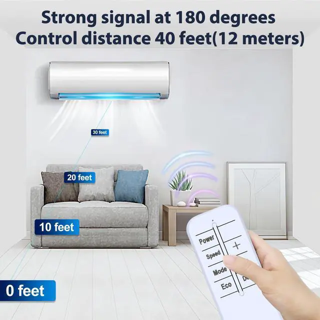 Alt view image 6 of 7 - New Replacement AC Remote Control for GE, Comfort Zone, Keystone, Haier Air Conditioner, Fit for AWCS06BWA, AWCS05BWA, AWCS08WWA, AHEE06AC, PHNT12CC, CZ12758, KYST061AD, QHEE06AC, QHEK08AC