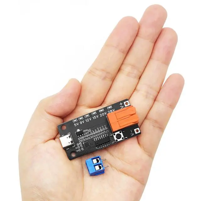 Alt view image 6 of 6 - 4PCS USB-C PD3.0/3.1 QC Trigger Module USB-C PD 5V 9V 12V 15V 20V 28V 5A Adjustable Voltage Power Trigger Board Type-C Female Input with Indicator