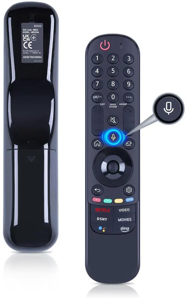 Main image of AKB76039904 MR22GA Replacement Remote for LG TV 43UQ75006LF, 43UQ80006LB | For LG AKB76039904, MR22GA, 43UQ75006LF, 43UQ80006LB, 43UQ9000PSD, 50UQ75006LF, 50UQ80006LB Replacement TV Remote Control