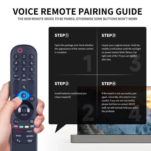 Alt view image 4 of 7 - AKB76039904 MR22GA Replacement Remote for LG TV 43UQ75006LF, 43UQ80006LB | For LG AKB76039904, MR22GA, 43UQ75006LF, 43UQ80006LB, 43UQ9000PSD, 50UQ75006LF, 50UQ80006LB Replacement TV Remote Control