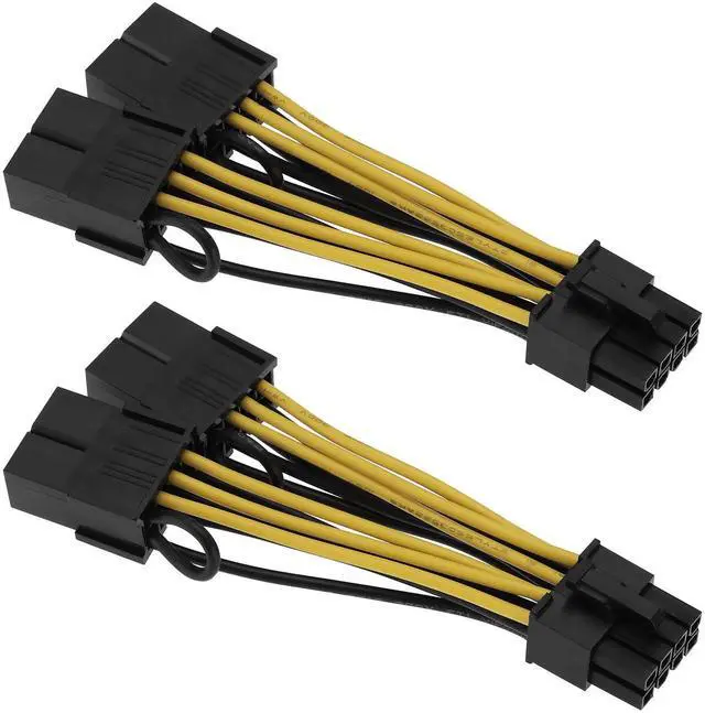 Main image of 2pcs Graphics Card Power Cable 18AWG Tin-Plated Copper CPU 8 Pin Male to Dual P-CIE 8 Pin Female Cable 030-0571-000 Compatible with Tesla K80 M40 M60