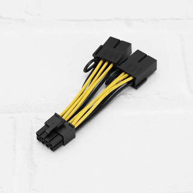 Alt view image 5 of 7 - 2pcs Graphics Card Power Cable 18AWG Tin-Plated Copper CPU 8 Pin Male to Dual P-CIE 8 Pin Female Cable 030-0571-000 Compatible with Tesla K80 M40 M60