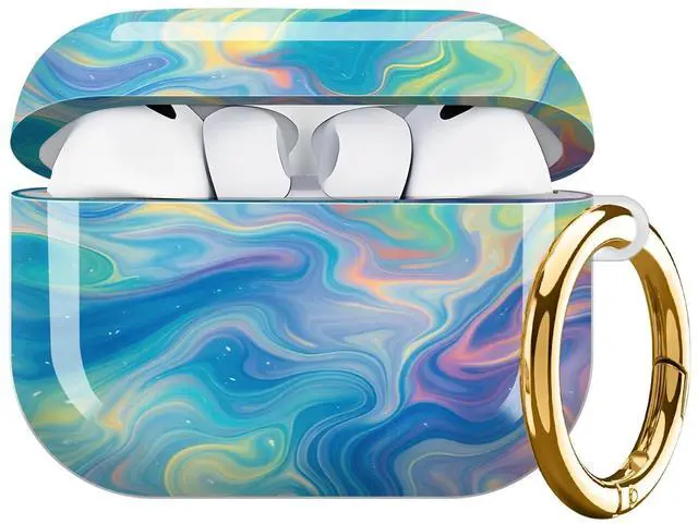 Main image of Hard Protective Case for AirPod Pro 3, Shockproof Durable Shell with Keychain, Cute Stylish Design(Swirling Colors Abstract Art)