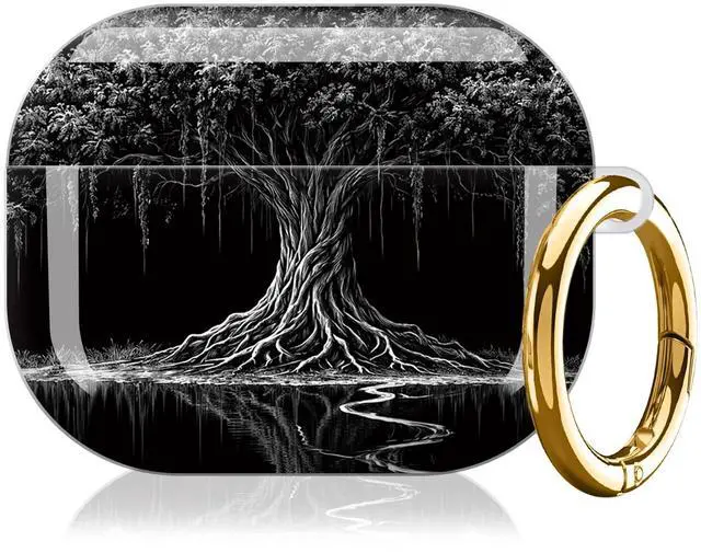 Main image of Hard Protective Case for AirPod Pro 3, Shockproof Durable Shell with Keychain, Cute Stylish Design(Mystic Tree Reflection)