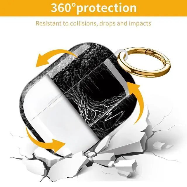 Alt view image 3 of 7 - Hard Protective Case for AirPod Pro 3, Shockproof Durable Shell with Keychain, Cute Stylish Design(Mystic Tree Reflection)
