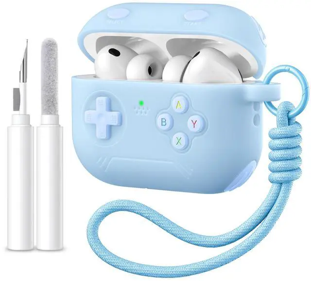 Main image of for Airpods Pro 3 Case Cute Game Console Design with Detachable Lanyard | Full Body Soft Silicone Compatible with Apple AirPod Pro 3rd Generation Cover with Cleaner Kit,Shockproof,Anti-Scratch