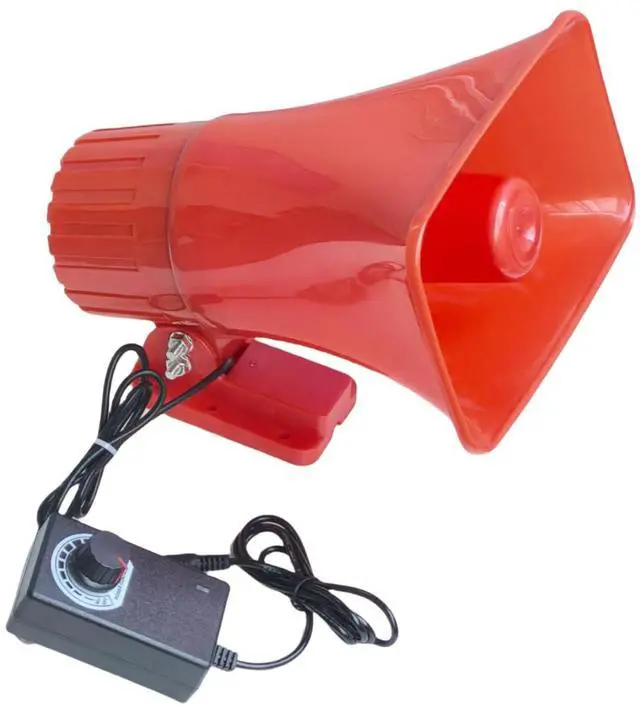 Main image of Outdoor Alarm Security Siren, AC110V Red Safety Horn for Public Emergency Alarms with Adjustable Volume,Long Range, 120 Decibels, Remotely Activate with Wi-Fi Socket (Sold Separately)