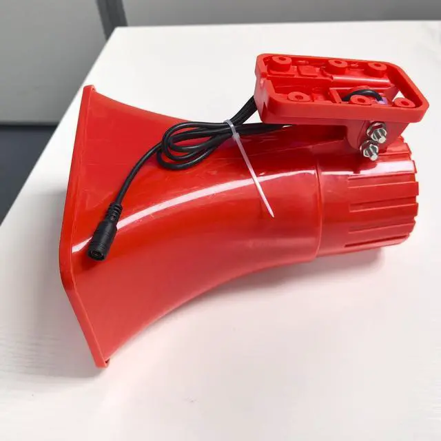 Alt view image 4 of 6 - Outdoor Alarm Security Siren, AC110V Red Safety Horn for Public Emergency Alarms with Adjustable Volume,Long Range, 120 Decibels, Remotely Activate with Wi-Fi Socket (Sold Separately)