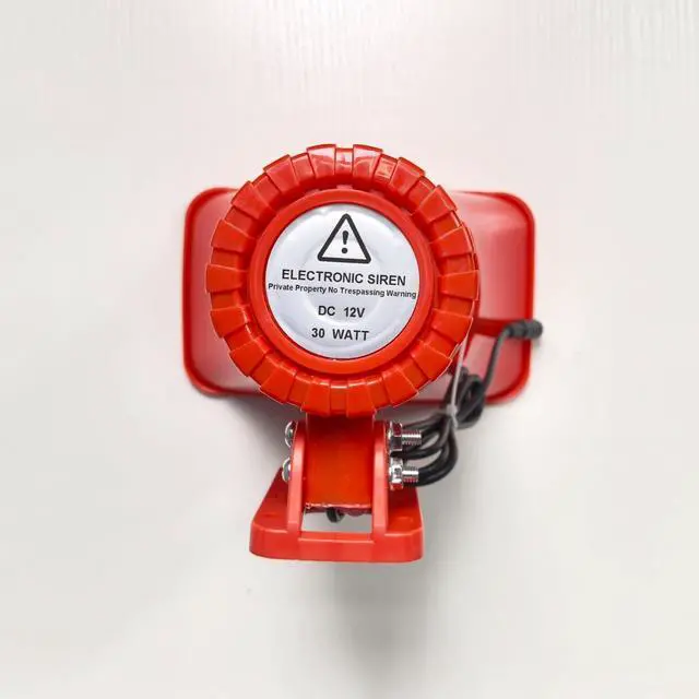 Alt view image 5 of 6 - Outdoor Alarm Security Siren, AC110V Red Safety Horn for Public Emergency Alarms with Adjustable Volume,Long Range, 120 Decibels, Remotely Activate with Wi-Fi Socket (Sold Separately)