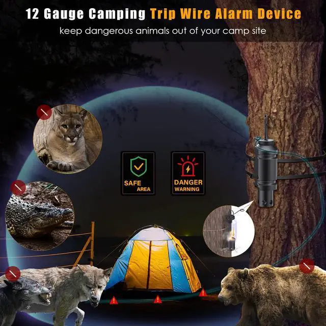 Alt view image 2 of 7 - Trip Alarm 12 Gauge Camping Device, Camping Safety Trip Alarm/Bear Deterrent(Included. 22Adapter)
