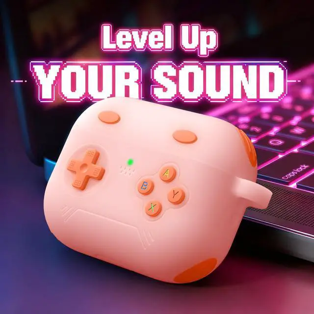 Alt view image 2 of 6 - for Airpods Pro 3 Case Cute Game Console Design with Detachable Lanyard | Full Body Soft Silicone Compatible with Apple AirPod Pro 3rd Generation Cover with Cleaner Kit,Shockproof,Anti-Scratch