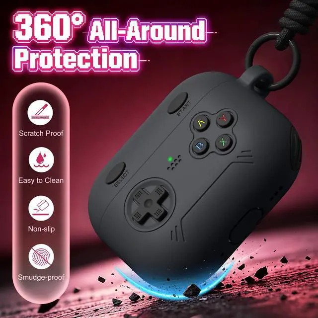 Alt view image 3 of 6 - for Airpods Pro 3 Case Cute Game Console Design with Detachable Lanyard | Full Body Soft Silicone Compatible with Apple AirPod Pro 3rd Generation Cover with Cleaner Kit,Shockproof,Anti-Scratch