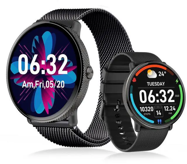 Main image of 1.43" AMOLED SmartWatch for Men and Women, Black | Phone Call, IP68 Waterproof, Fitness Tracker