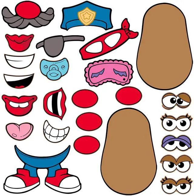 Alt view image 4 of 6 - Potato Head Pieces 50ct L Die-Cut Vinyl Stickers, Tablet, Skateboard & More