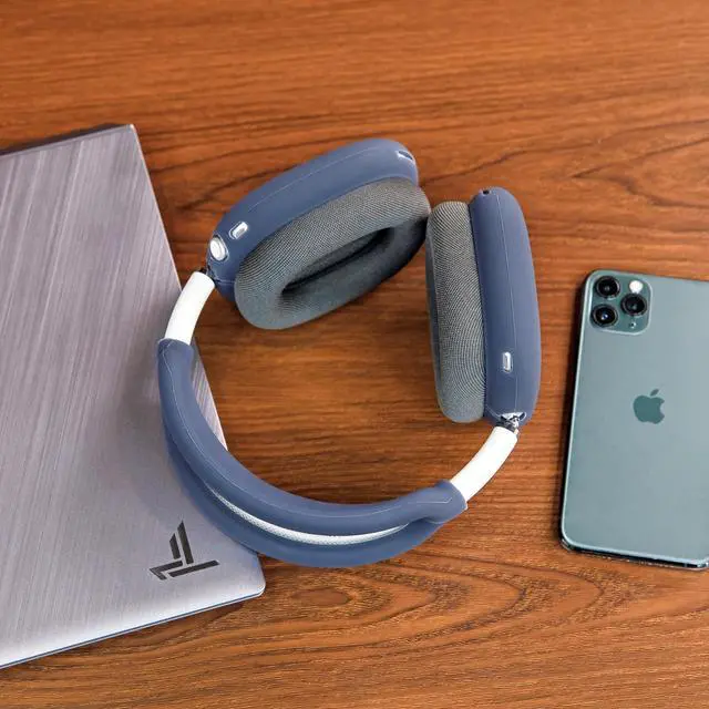 Alt view image 2 of 7 - Sweatz, Shellz, and Bandz Protective Covers Bundle for Airpods Max Headphones by Wicked Cushions | Blue