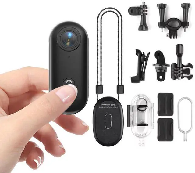 Main image of POV Thumb Action Camera Wearable with Magnetic Clip,1080P Mini Body Cameras with Audio & Video Loop Recording, Waterproof Portable Body Cam for Security Work Travel Motorcycle Pets Black