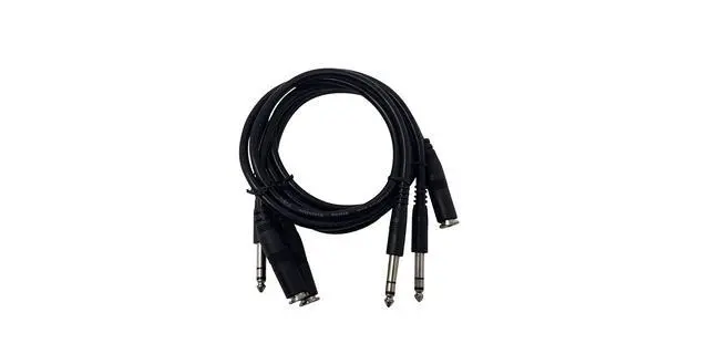 Alt view image 3 of 4 - 3 Pack 3 Foot 1/4 Inch Stereo Headphone Extension Cables