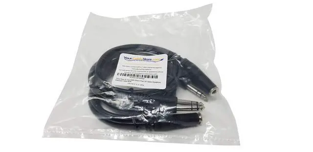 Alt view image 4 of 4 - 3 Pack 3 Foot 1/4 Inch Stereo Headphone Extension Cables