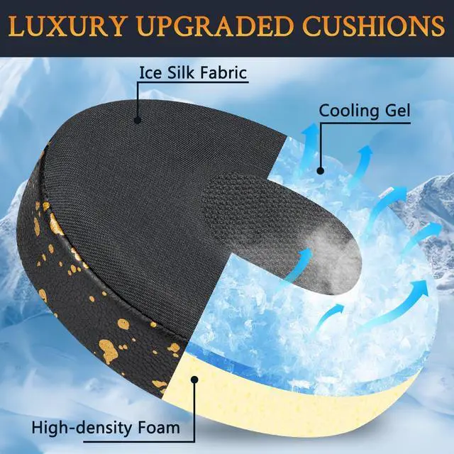 Alt view image 3 of 5 - Cooling Gel Professional Replacement Earpads for Bose QuietComfort(QC) 3 and OE1 On-Ear Headphones, EarPads Cushions with High-Density Noise Isolation Foam - Black Gold