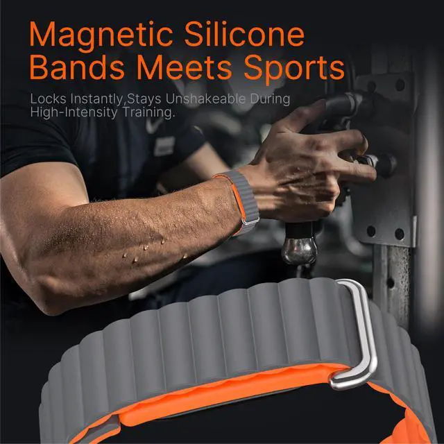 Alt view image 3 of 7 - Magnetic Silicone Bands Compatible for Google Fitbit Air Active Band | Auto Quick Lock Breathable Soft Loop Strap for Fitbit Air Men Women,Comfortable Sport Replacement Wristbands Accessories
