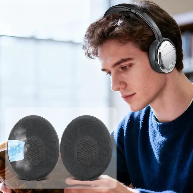 Alt view image 5 of 6 - Cooling Earpads for Bose QC3 & OE1 - Black
