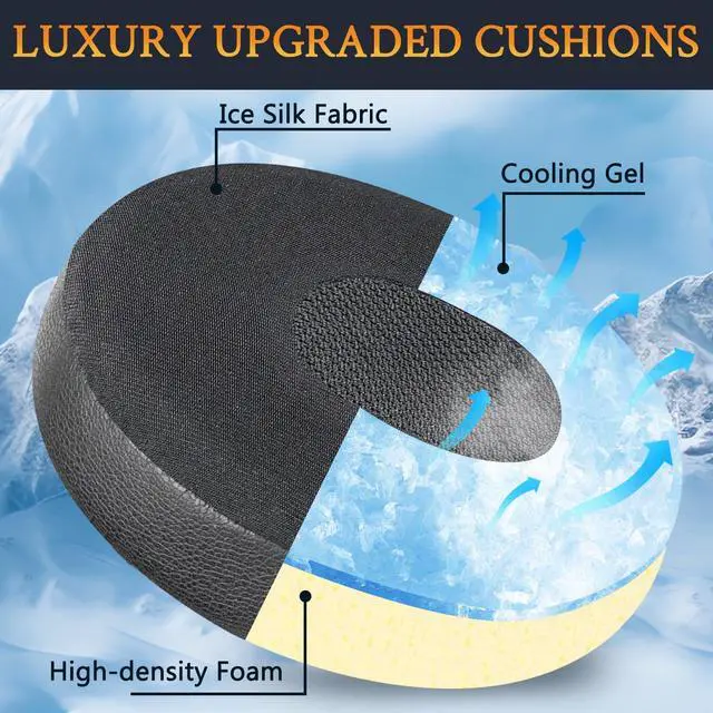 Alt view image 6 of 6 - Cooling Earpads for Bose QC3 & OE1 - Black