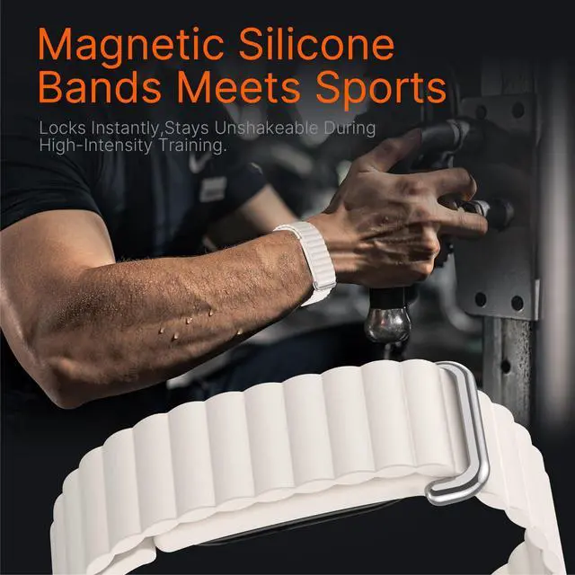 Alt view image 3 of 7 - Magnetic Silicone Bands Compatible for Google Fitbit Air Active Band | Auto Quick Lock Breathable Soft Loop Strap for Fitbit Air Men Women,Comfortable Sport Replacement Wristbands Accessories