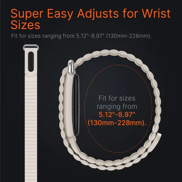 Alt view image 7 of 7 - Magnetic Silicone Bands Compatible for Google Fitbit Air Active Band | Auto Quick Lock Breathable Soft Loop Strap for Fitbit Air Men Women,Comfortable Sport Replacement Wristbands Accessories