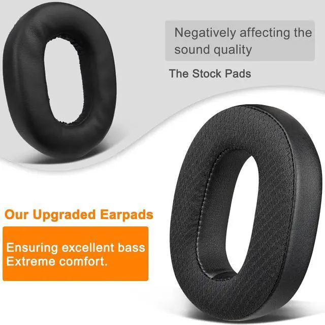 Alt view image 4 of 6 - Mesh Earpads for Plantronics BackBeat FIT 6100 - Black