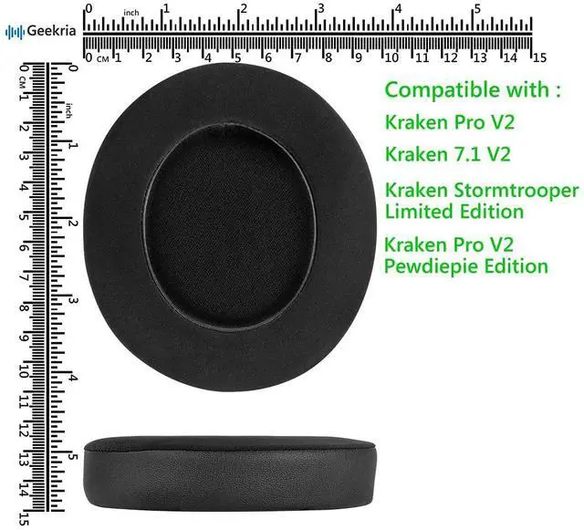 Alt view image 6 of 6 - Sport Cooling-Gel Replacement Ear Pads for Razer Kraken Pro V2/ 7.1 V2/ Stormtrooper Limited Edition/Pro V2 Pewdiepie Edition Headphones, Repair Parts with Video Guide (Black)