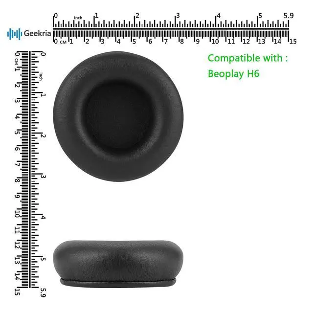 Alt view image 6 of 6 - Replacement Ear Pads for Bang & Olufsen Beoplay H4/ H6/ H7/ H9/ H9i/ HX, Portal Headphones Ear Cushions, Repair Parts with Video Guide (Black/No Plastic Clip)