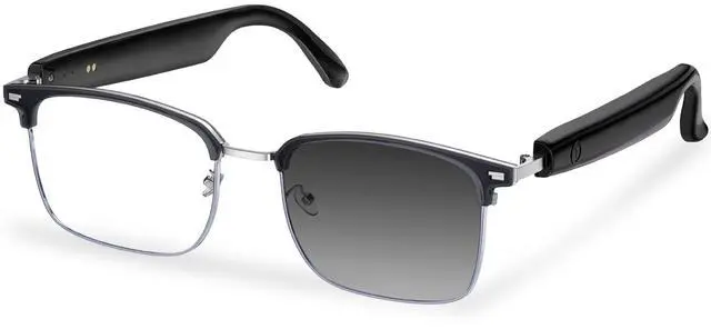Main image of Smart Glasses, Blue Light Blocking Bluetooth Glasses with Open Ear Speaker, Photochromic Sunglasses Lens, Voice Assistant Compatible for Android iPhone